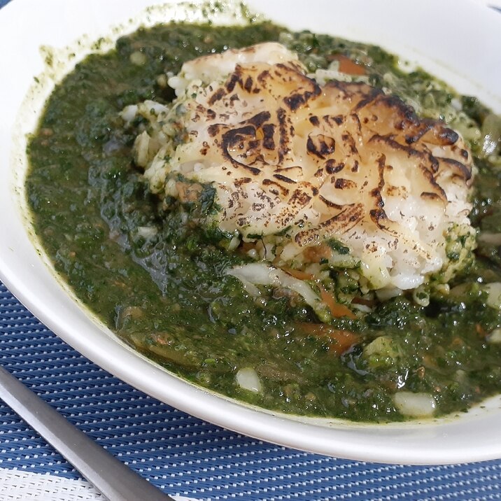 簡単5分残りカレーリメイク!ほうれん草のサグカレー